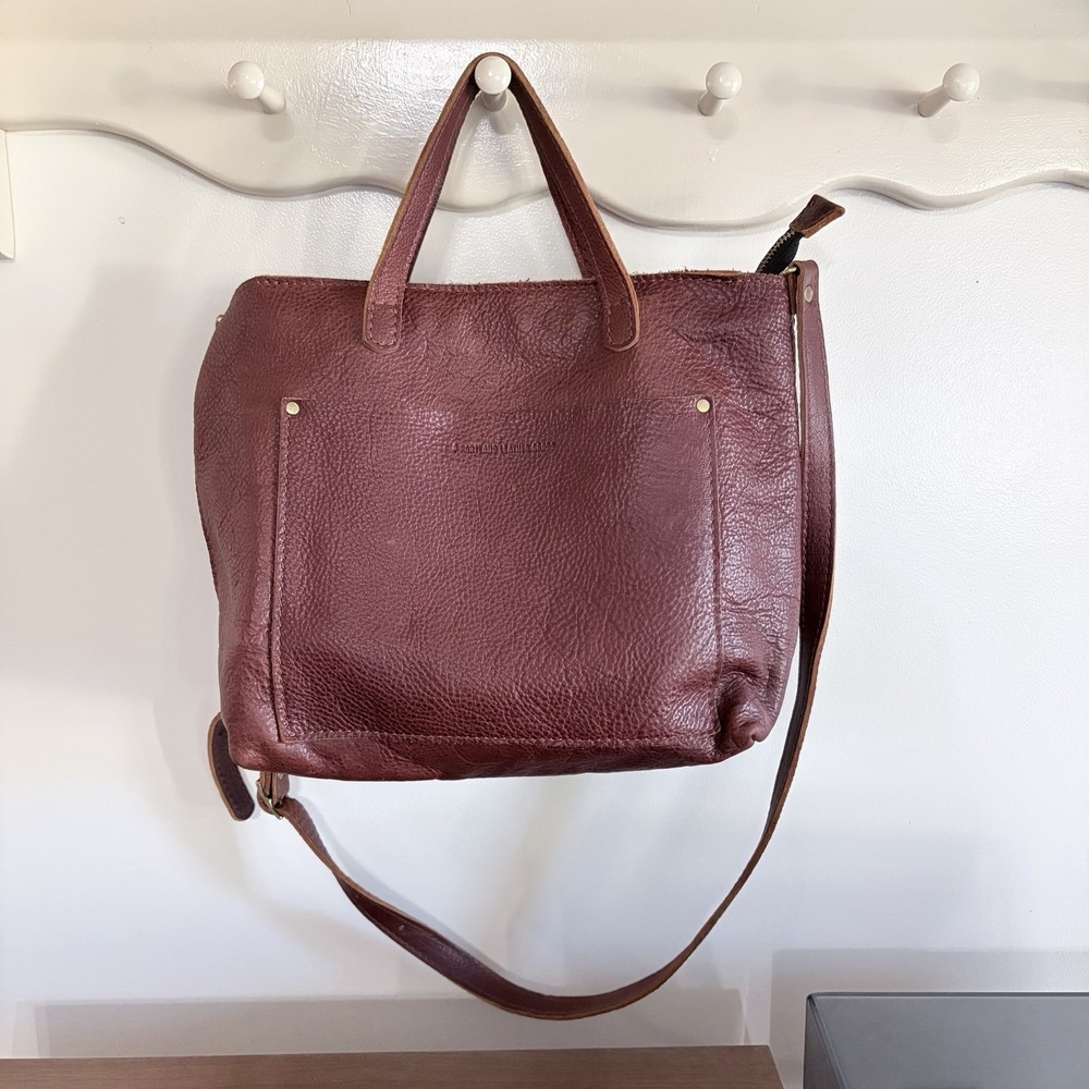 Portland Leather Goods TOTE Bag Purse Brown